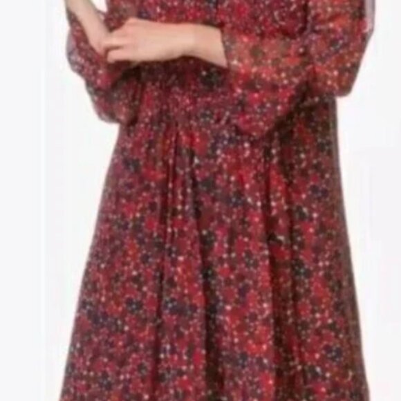 Diane von Furstenberg Kourtni Silk Sheath Knee Dress Pirouette Dot Red XS $469 - Picture 3 of 12